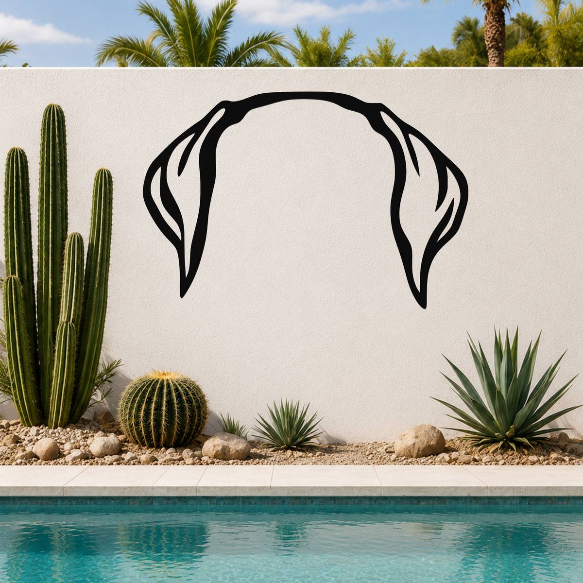 Doberman dog ear waterproof metal wall art, mockup 6