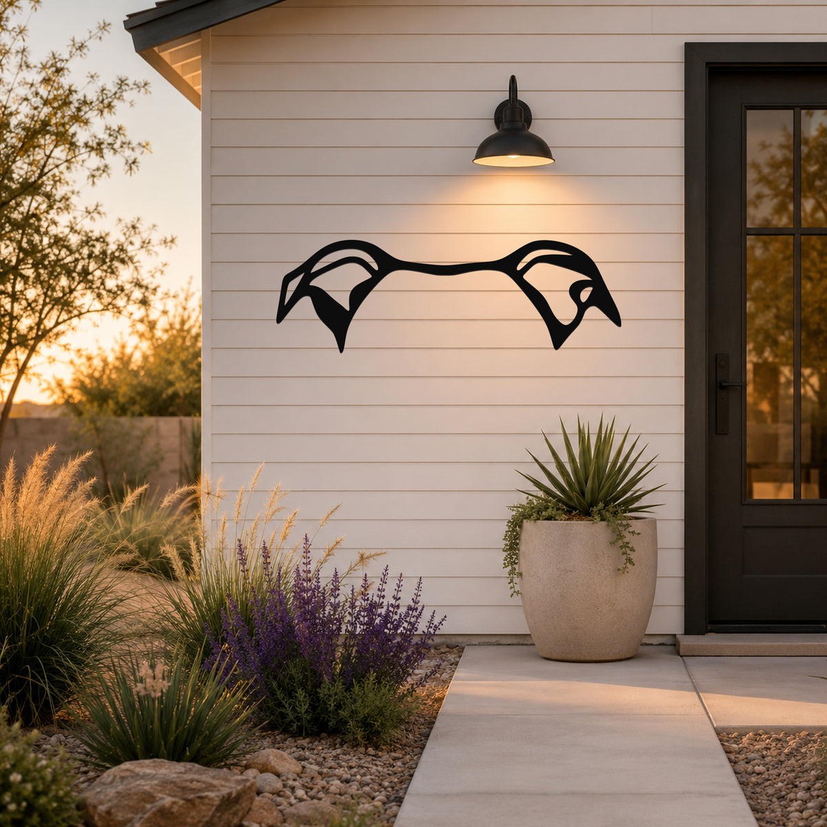 Pitbull dog ear waterproof metal wall art, mockup 6