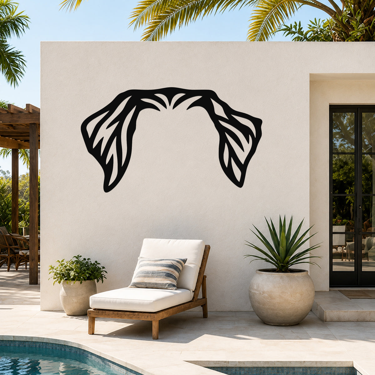 Toller dog ear waterproof metal wall art, mockup 6