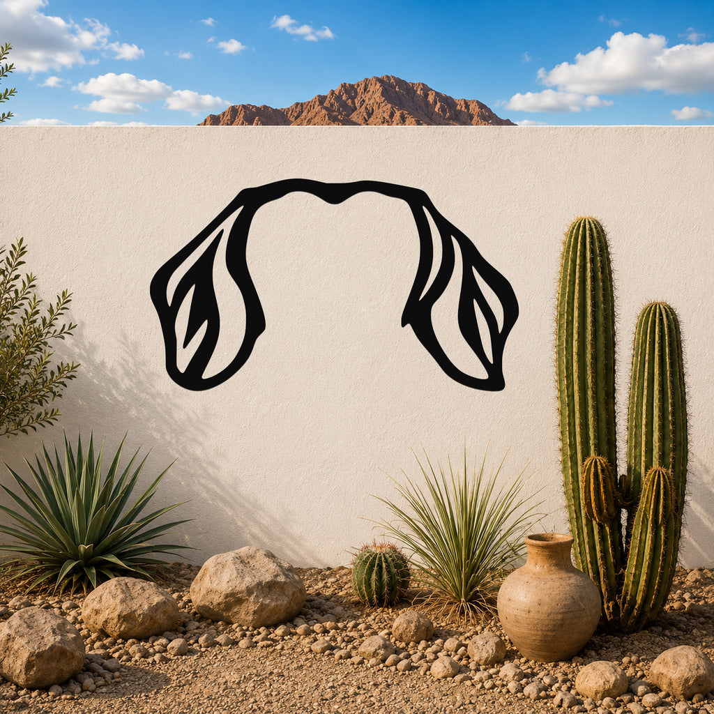 Wire-haired Dachshund dog ear waterproof metal wall art, mockup 6