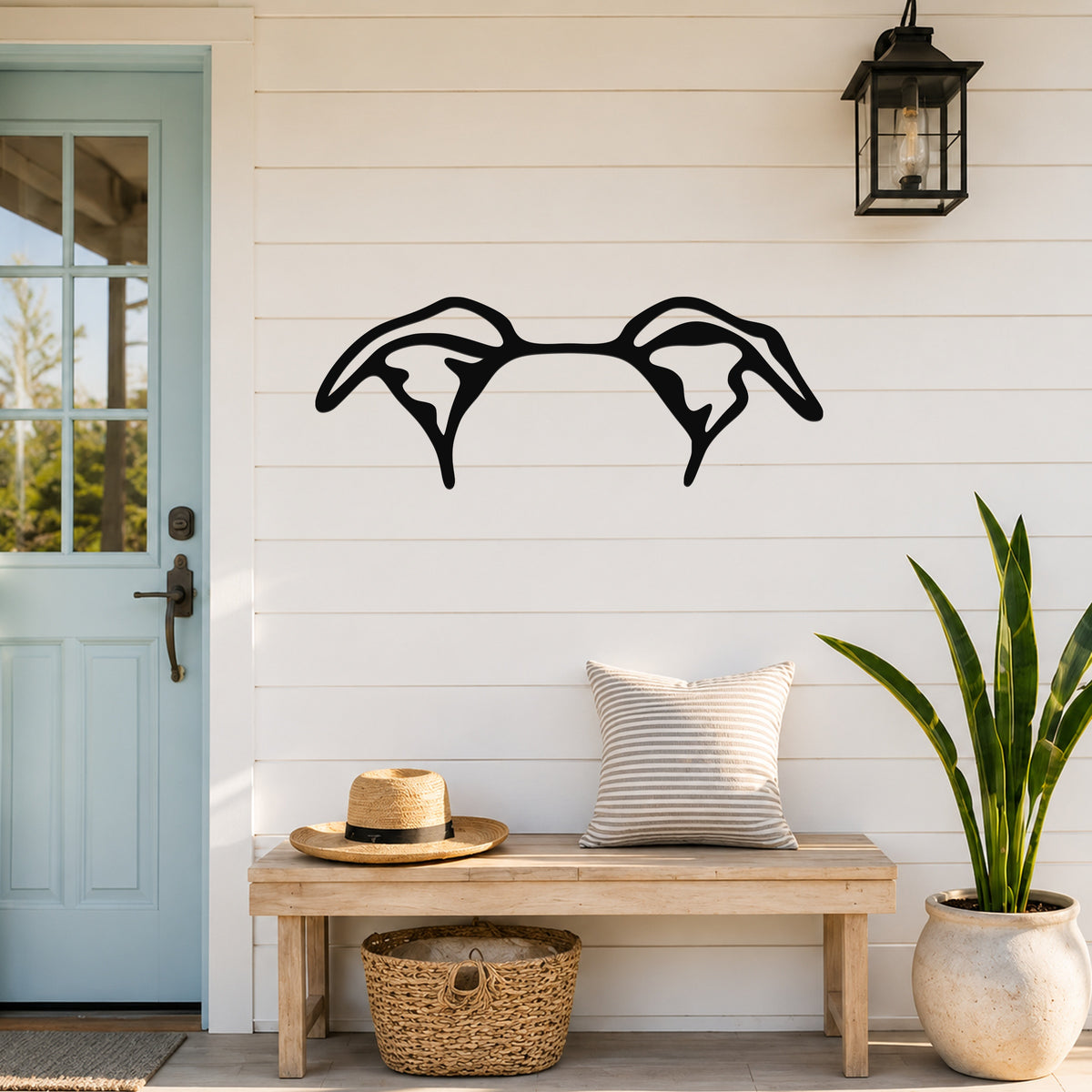 Whippet dog ear waterproof metal wall art, mockup 6