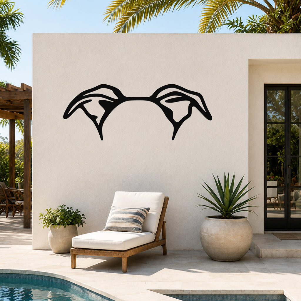 Whippet dog ear waterproof metal wall art, mockup 6