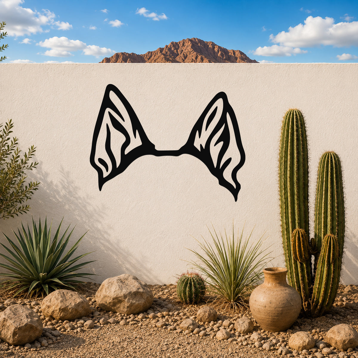 Shepsky dog ear waterproof metal wall art, mockup 6