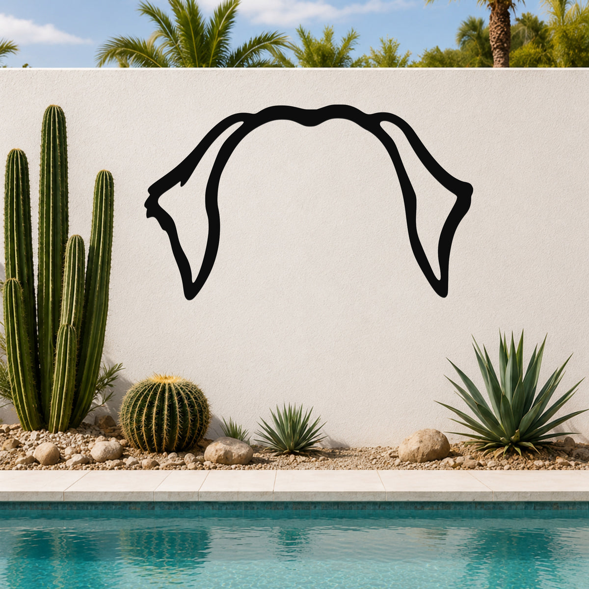 Labrador Retriever dog ear waterproof metal wall art, mockup 6