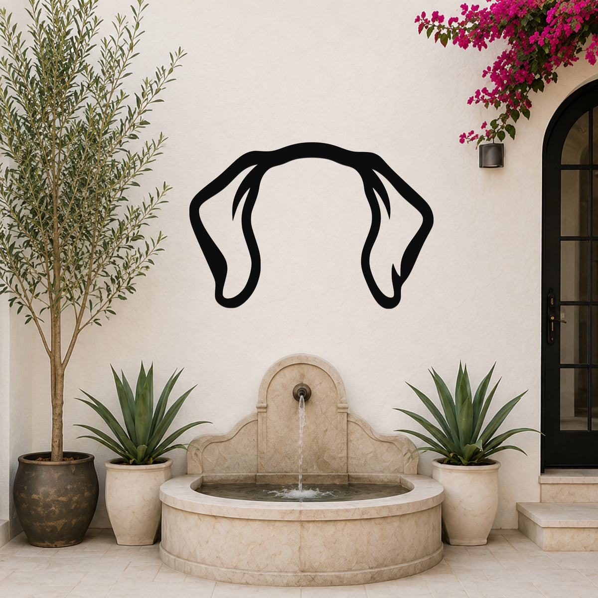 Reagle dog ear waterproof metal wall art, mockup 6