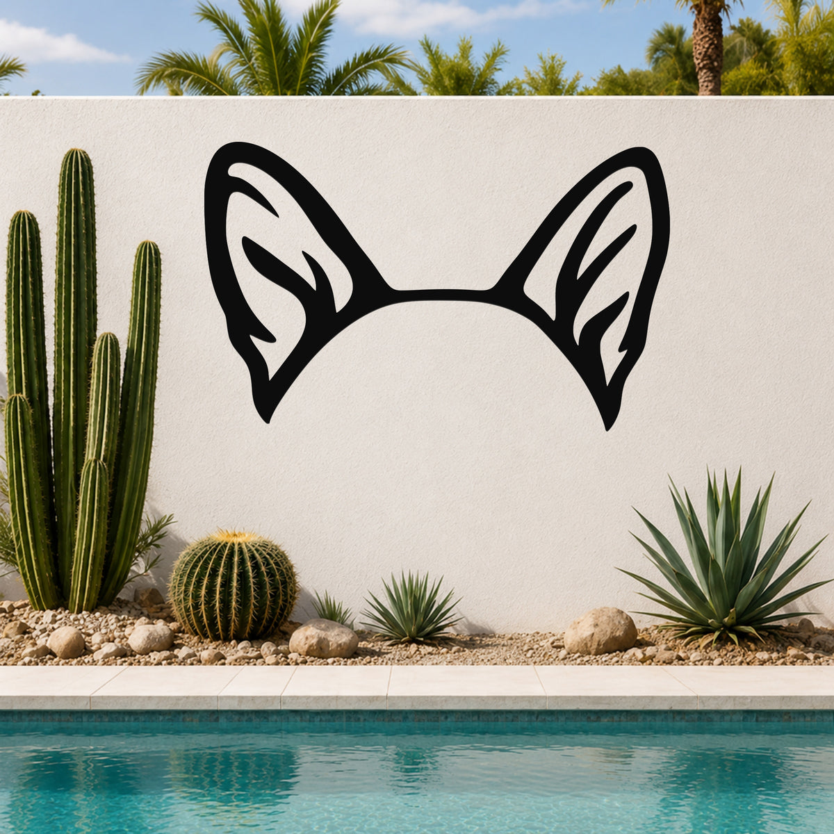 Welsh Corgi dog ear waterproof metal wall art, mockup 6