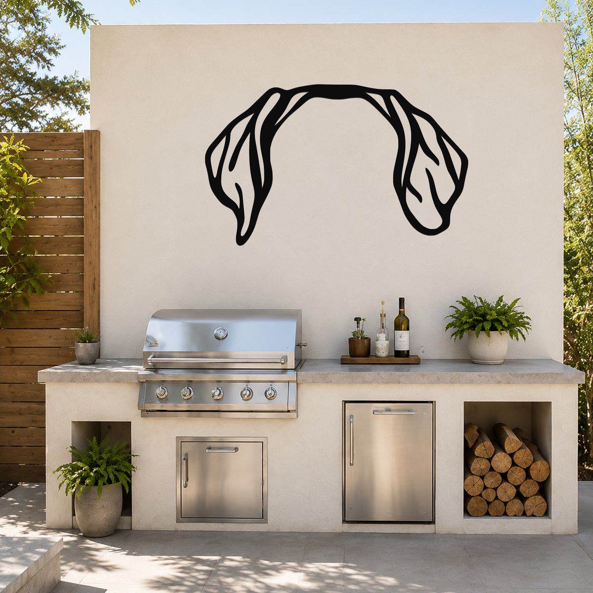 Weimaraner dog ear waterproof metal wall art, mockup 6