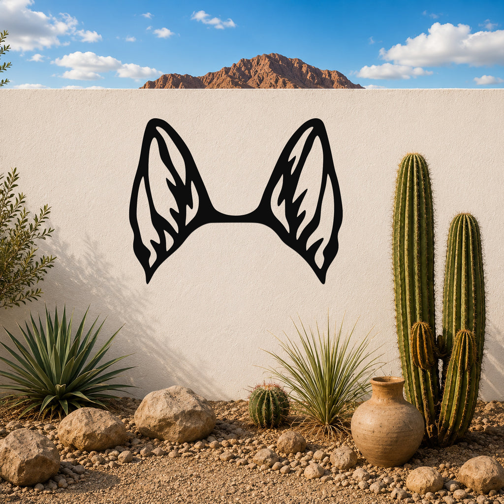 Belgian Malinois dog ear waterproof metal wall art, mockup 6