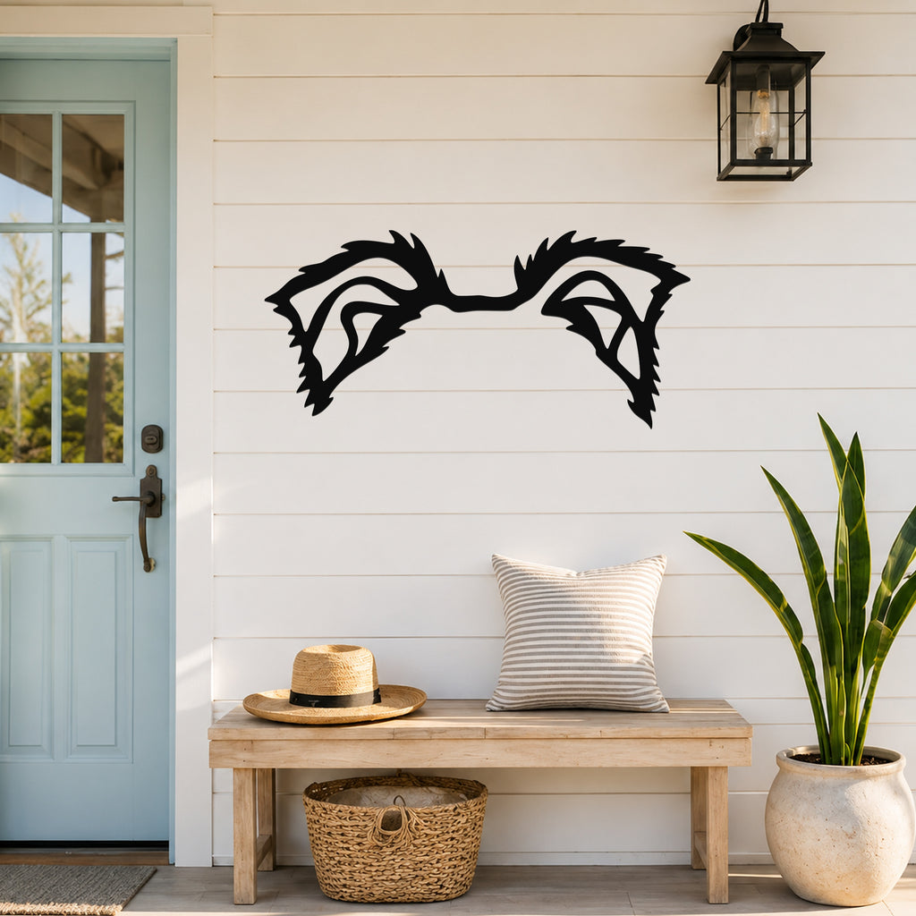 Border Collie dog ear waterproof metal wall art, mockup 6