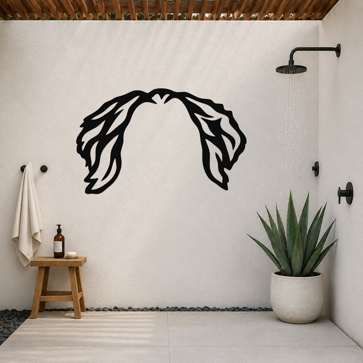 Bernese Mountain Dog dog ear waterproof metal wall art, mockup 6