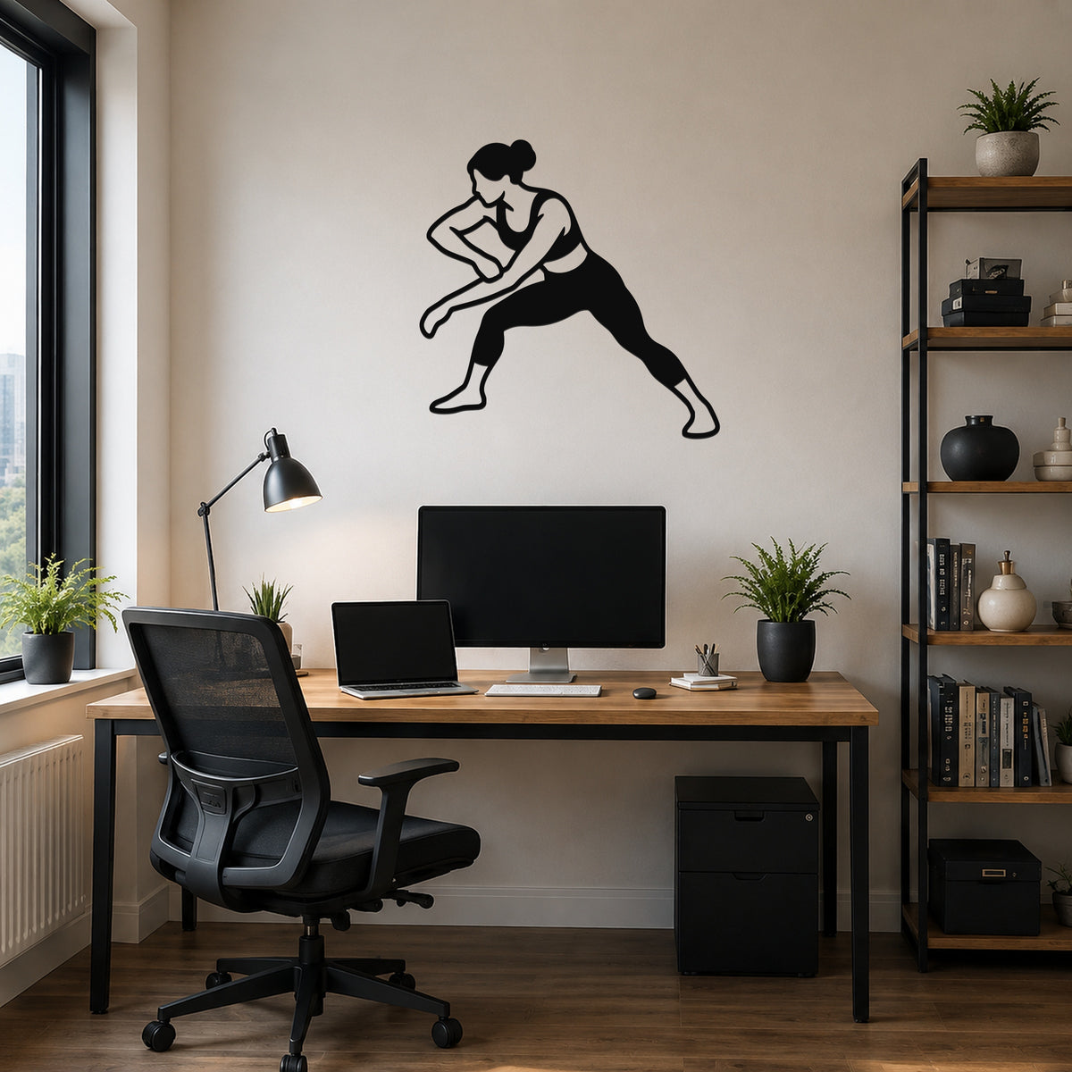 Female Wrestling Arm Drag waterproof steel metal wall art, mockup 6