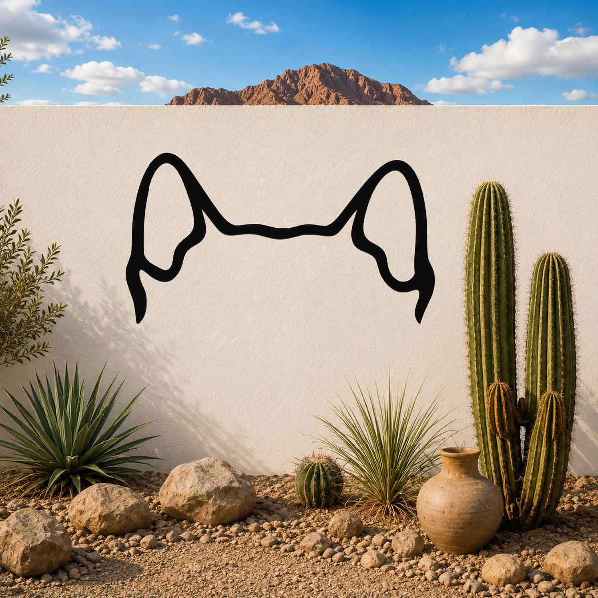 Schipperke dog ear waterproof metal wall art, mockup 6