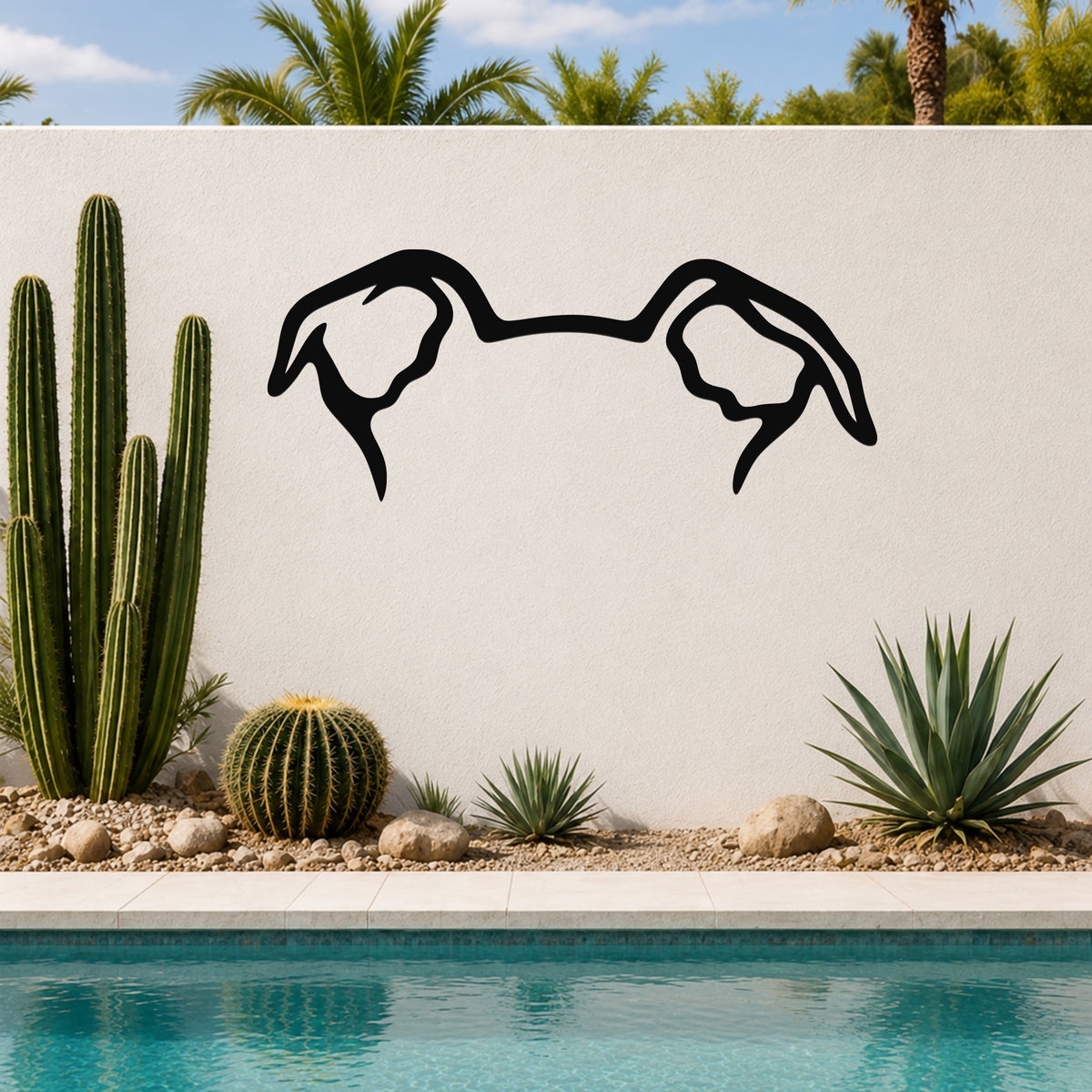 Italian Greyhound dog ear waterproof metal wall art, mockup 6
