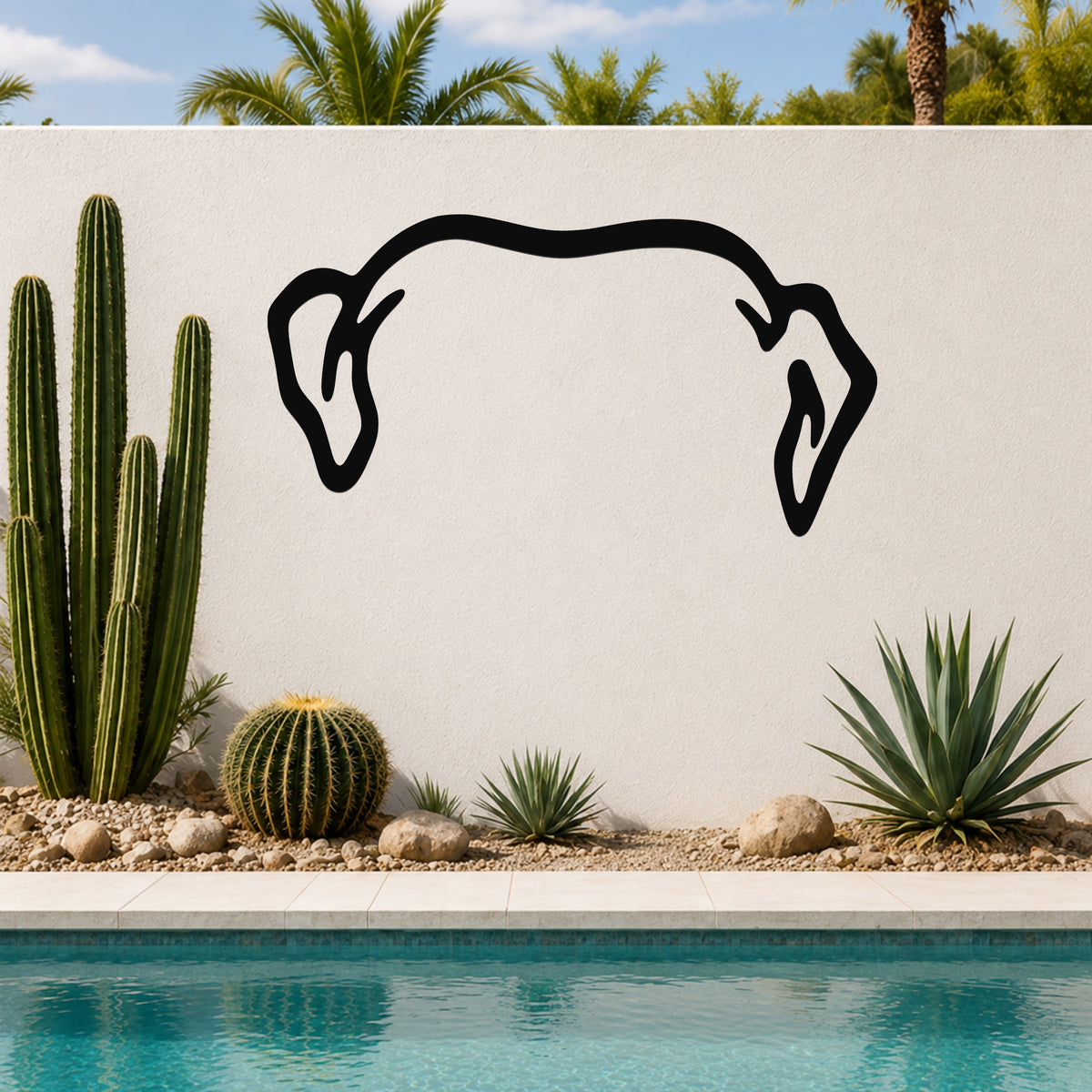 Rottweiler dog ear waterproof metal wall art, mockup 6