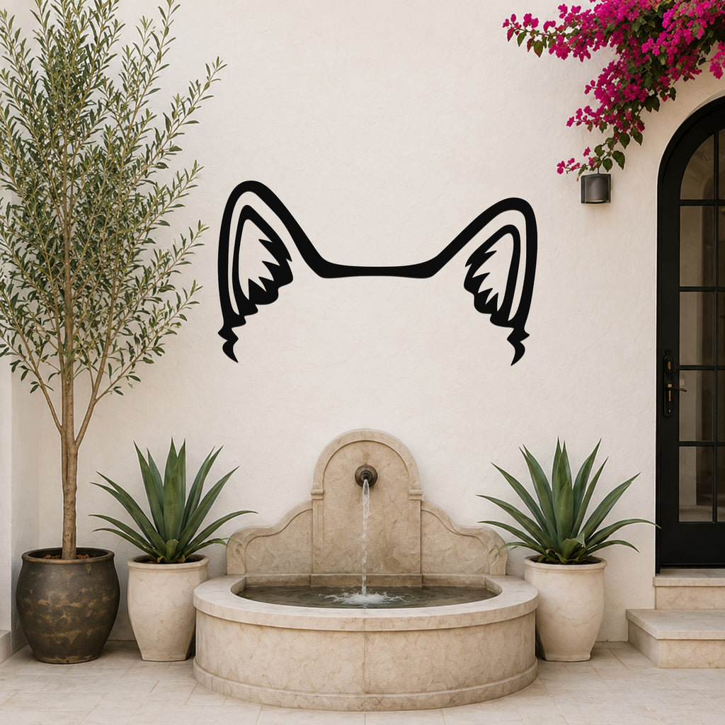 Boston Terrier dog ear waterproof metal wall art, mockup 6