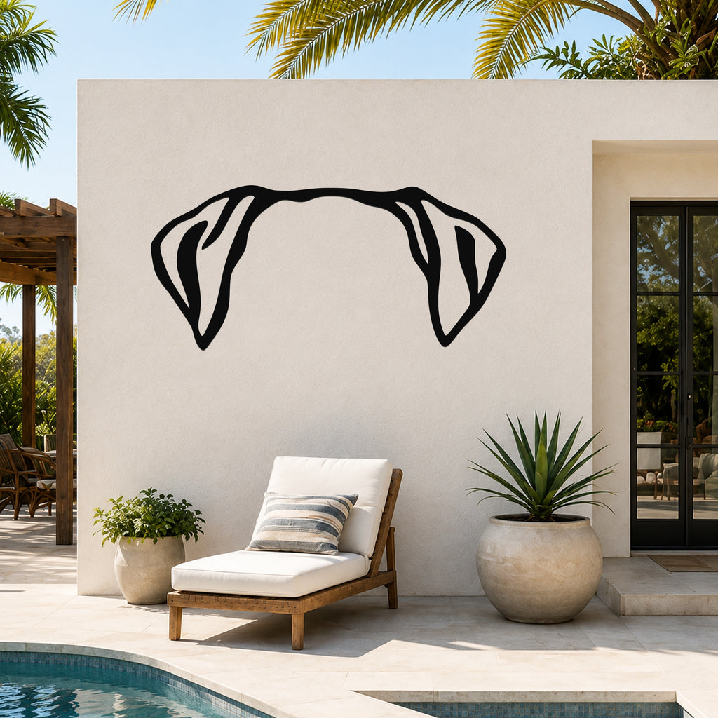 Cane Corso dog ear waterproof metal wall art, mockup 6