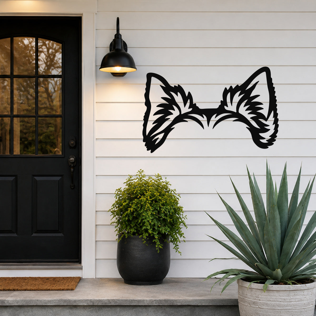 Shorkie dog ear waterproof metal wall art, mockup 6