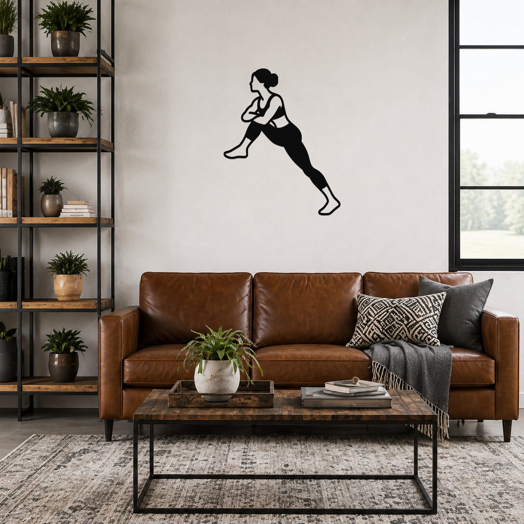 Female Wrestling Lift and Finish waterproof steel metal wall art, mockup 6