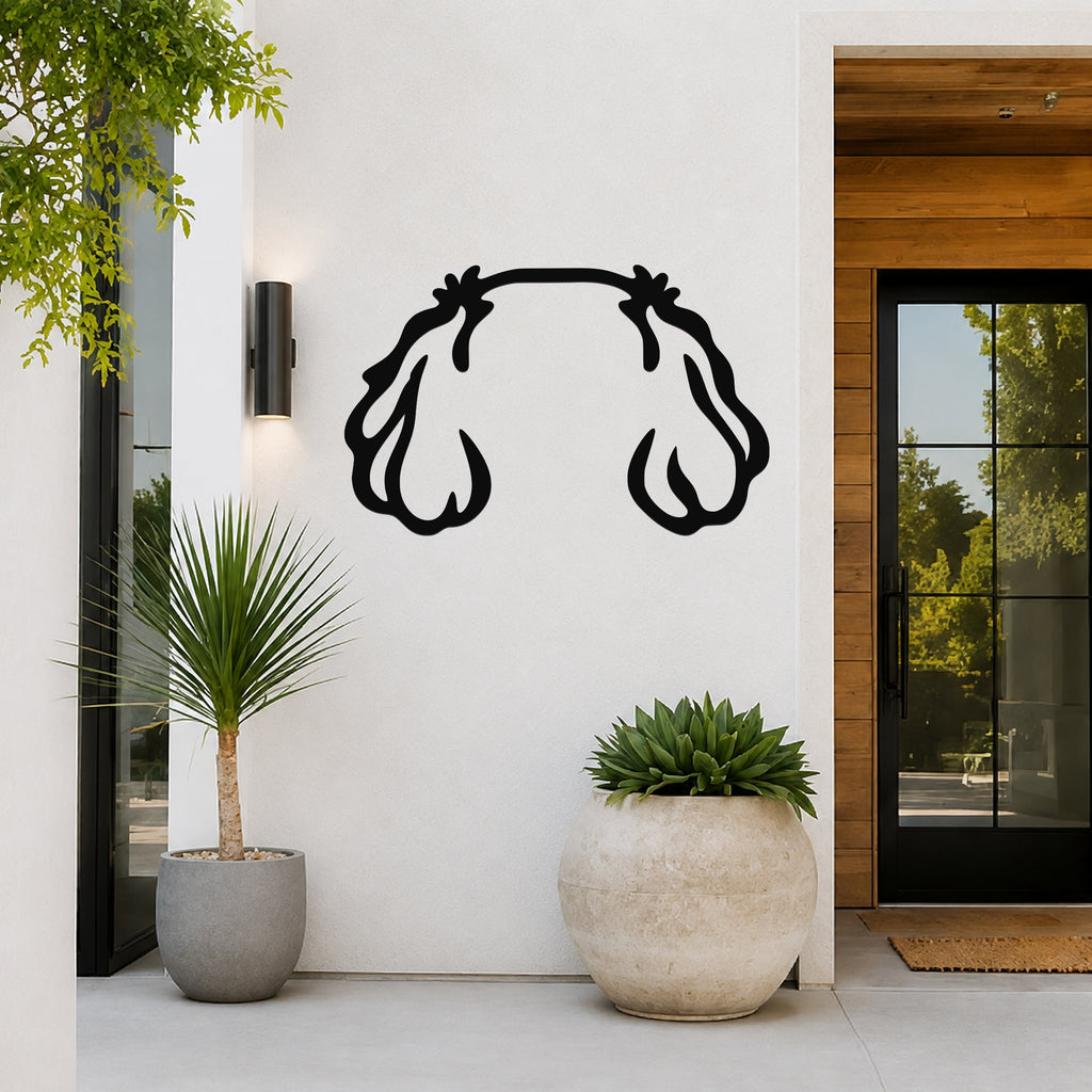 Shih Tzu dog ear waterproof metal wall art, mockup 6