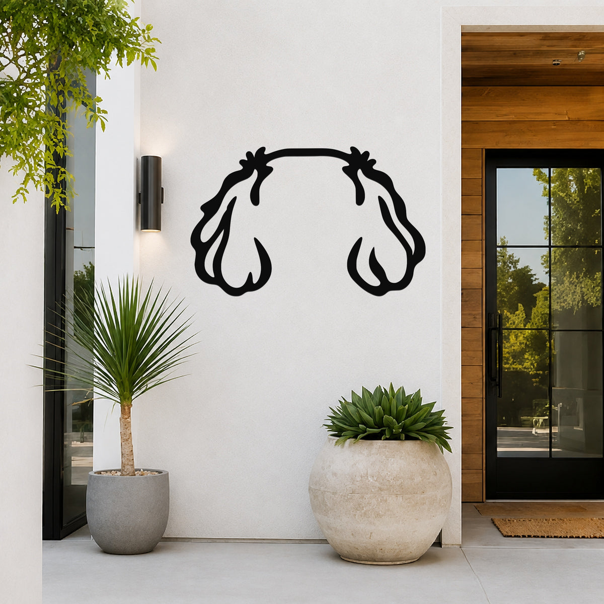 Shih Tzu dog ear waterproof metal wall art, mockup 6
