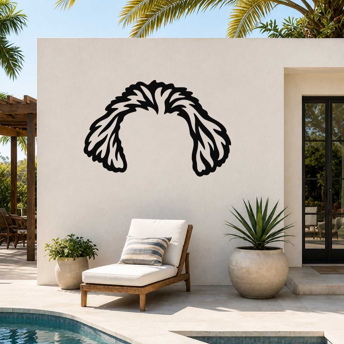 Bichon dog ear waterproof metal wall art, mockup 6