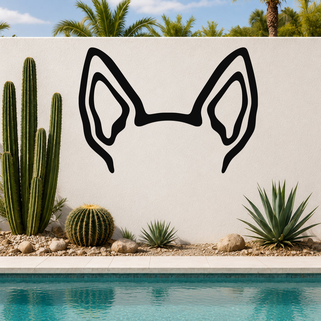 Basenji dog ear waterproof metal wall art, mockup 6