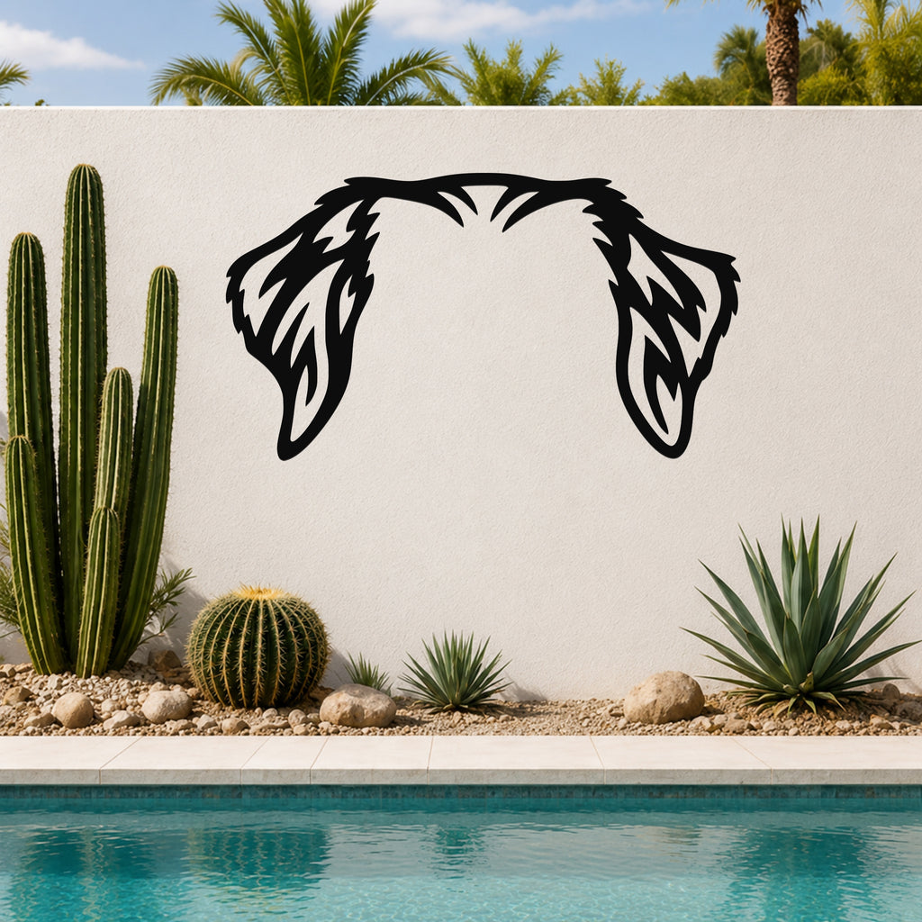 Toller dog ear waterproof metal wall art, mockup 6
