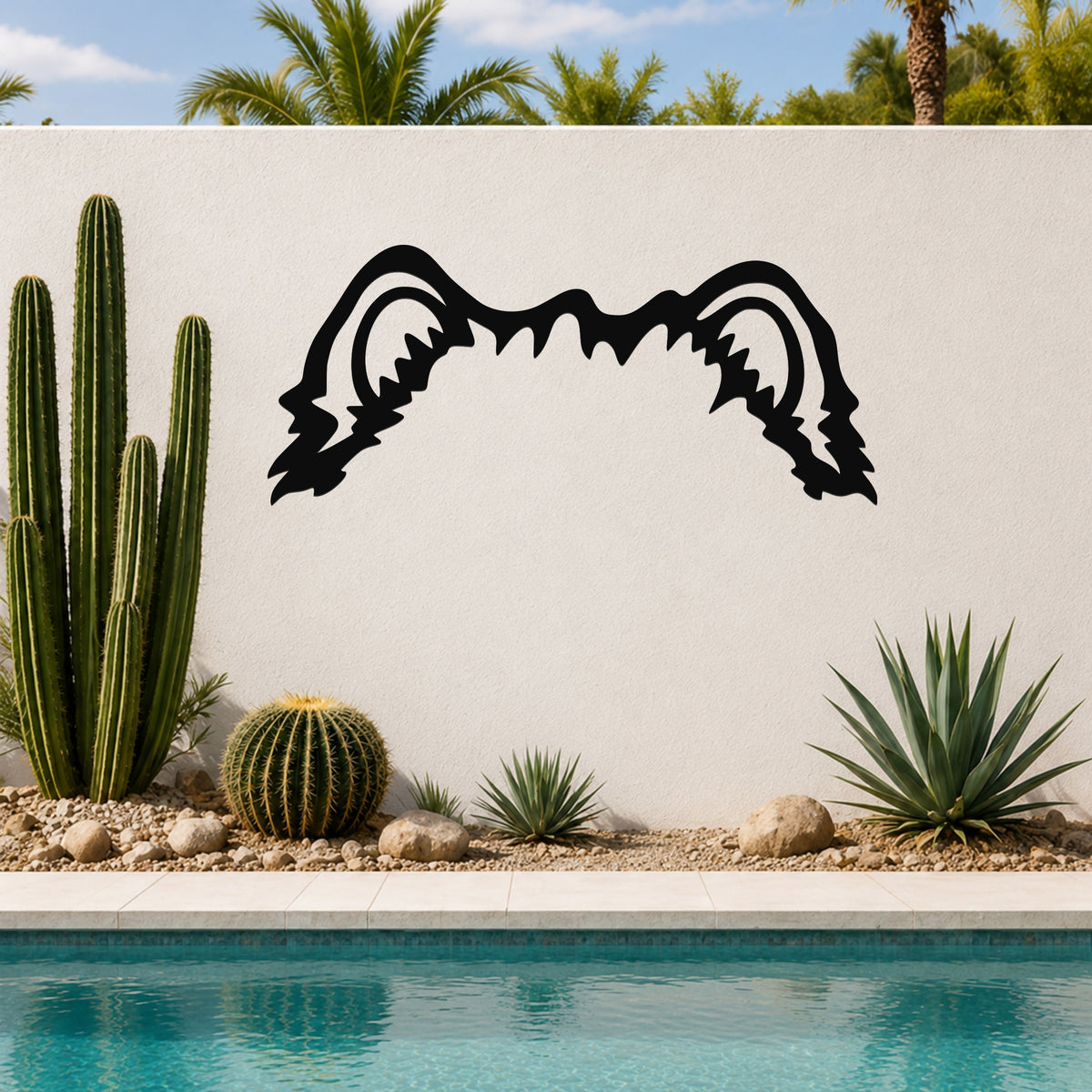 Chow dog ear waterproof metal wall art, mockup 6