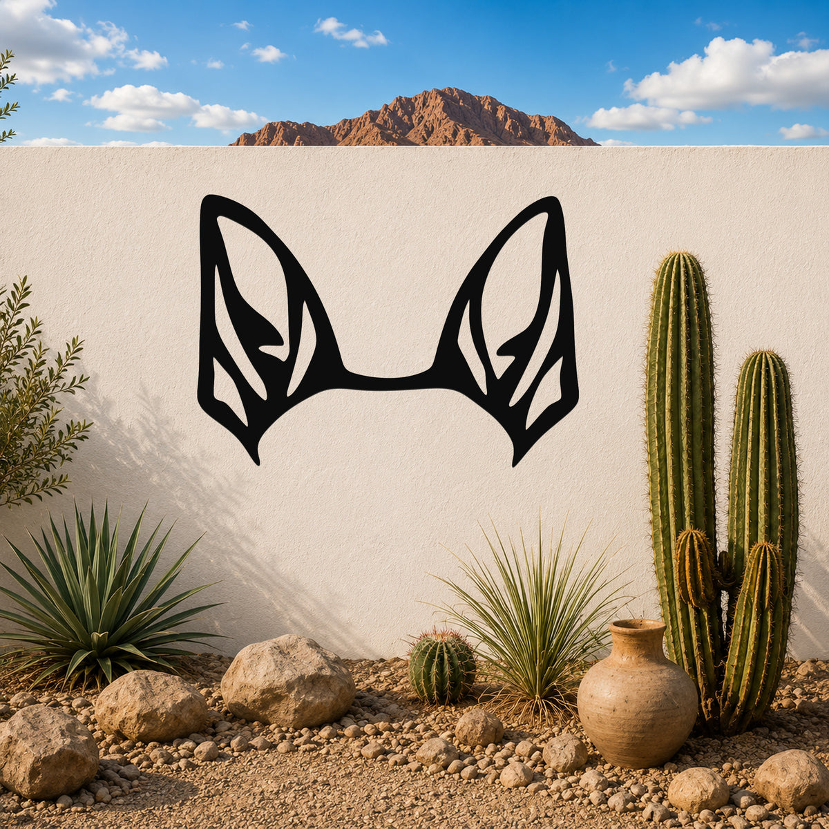 Rat Terrier dog ear waterproof metal wall art, mockup 6