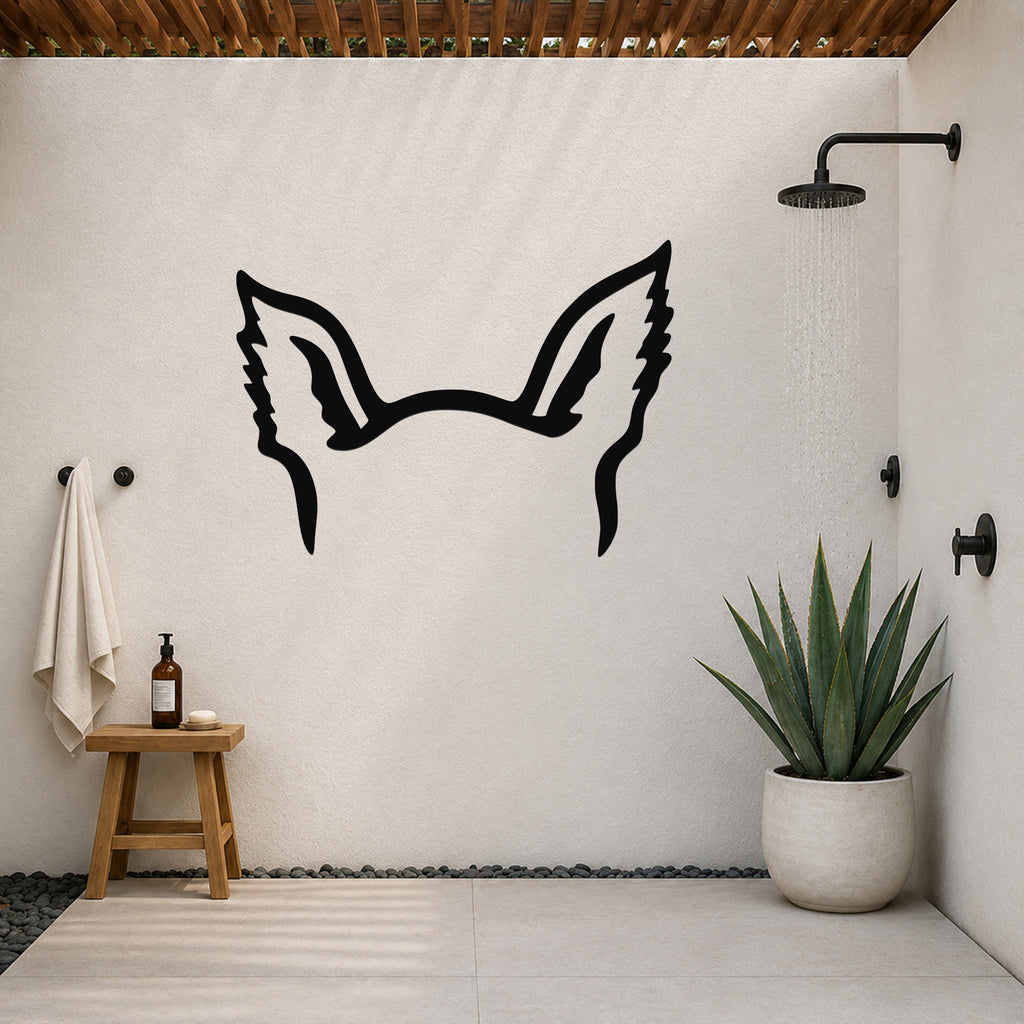 Australian Terrier dog ear waterproof metal wall art, mockup 6