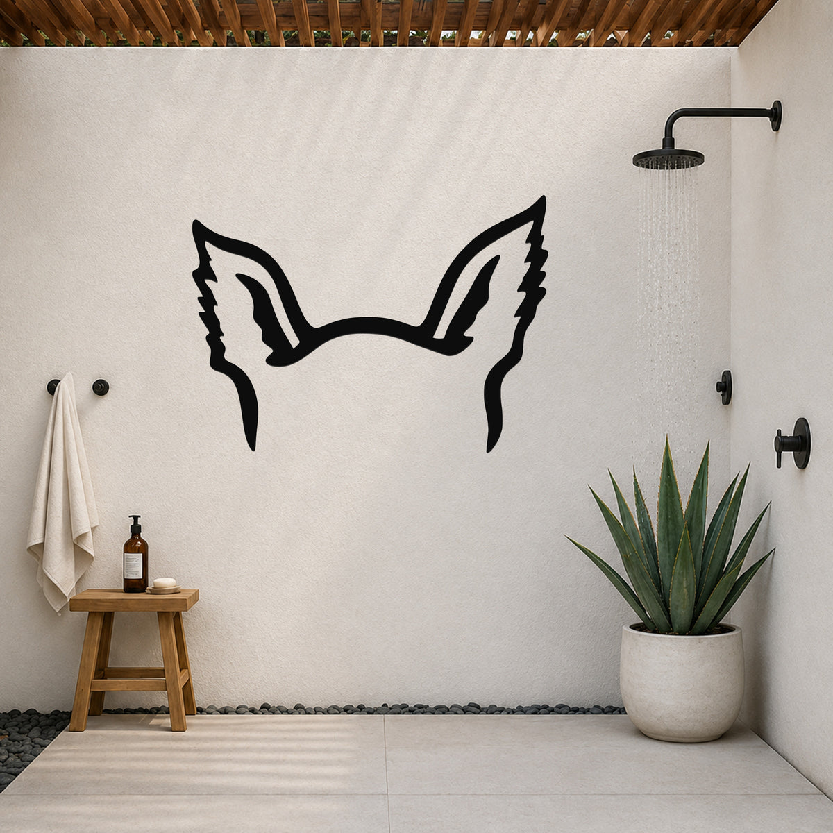 Australian Terrier dog ear waterproof metal wall art, mockup 6
