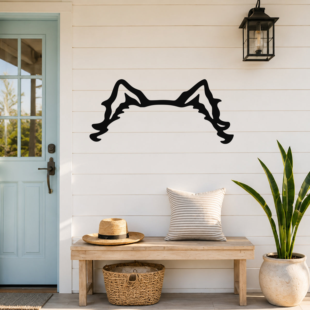 Pomeranian dog ear waterproof metal wall art, mockup 6