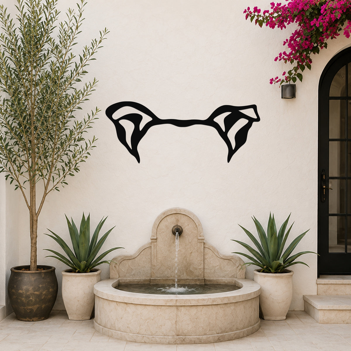 Jack Russell dog ear waterproof metal wall art, mockup 6