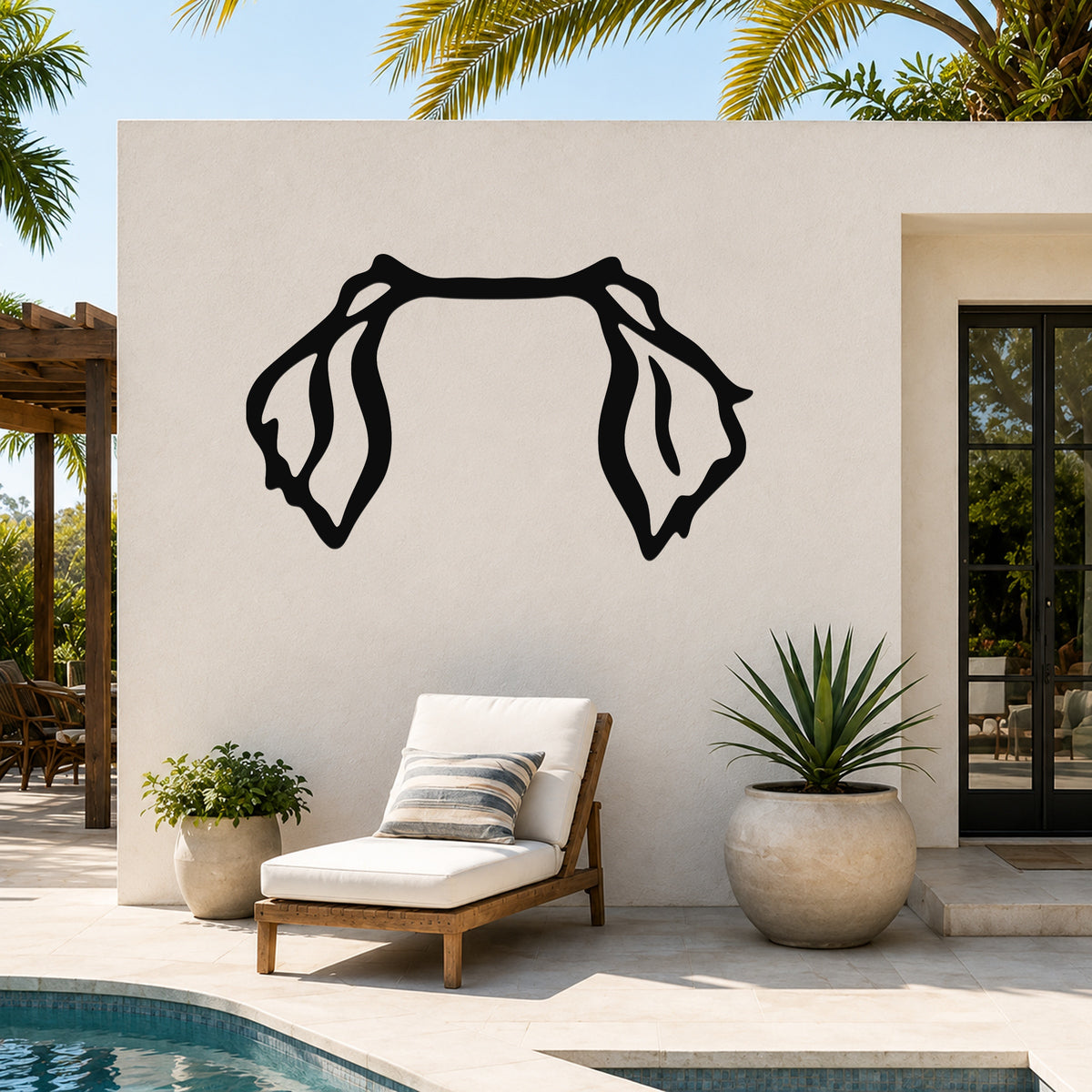 Bernese Mountain Dog dog ear waterproof metal wall art, mockup 6