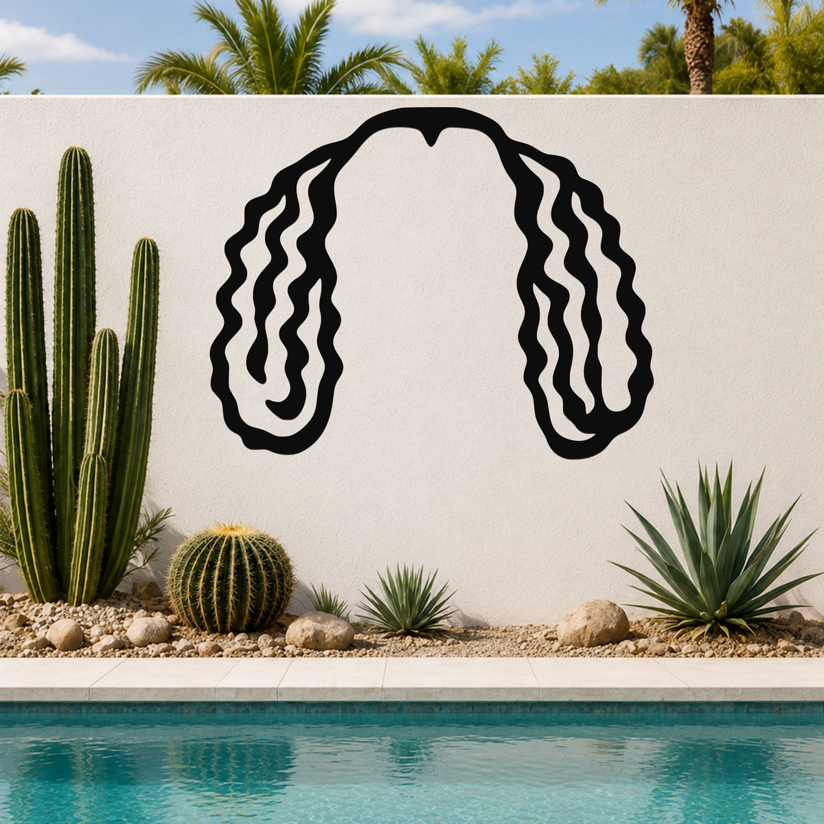 Saint Bernard dog ear waterproof metal wall art, mockup 6