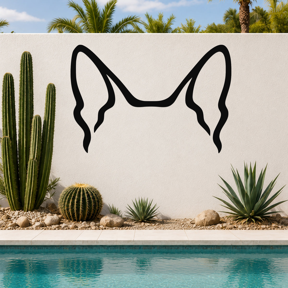 Australian Cattle Dog dog ear waterproof metal wall art, mockup 6