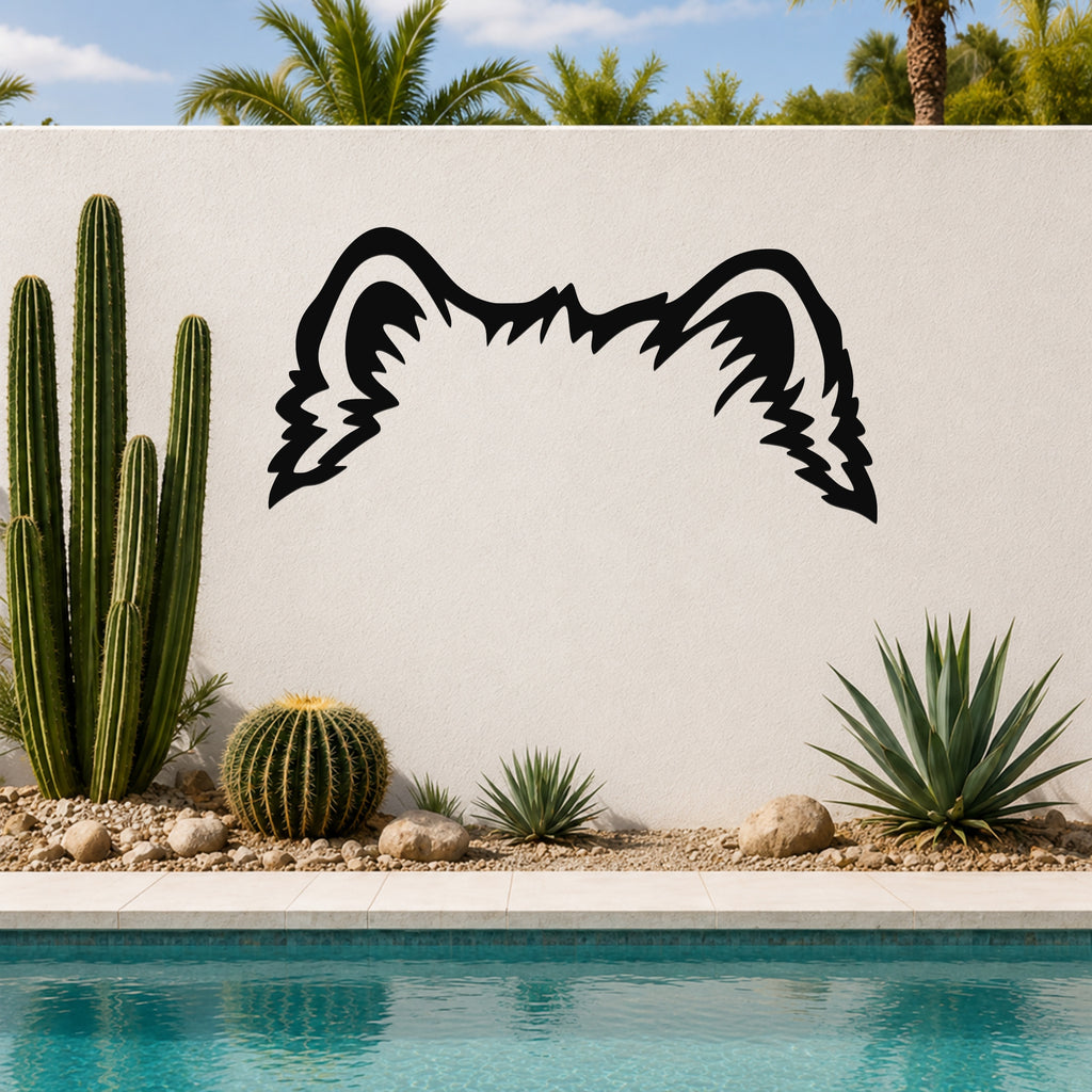 Chow dog ear waterproof metal wall art, mockup 6
