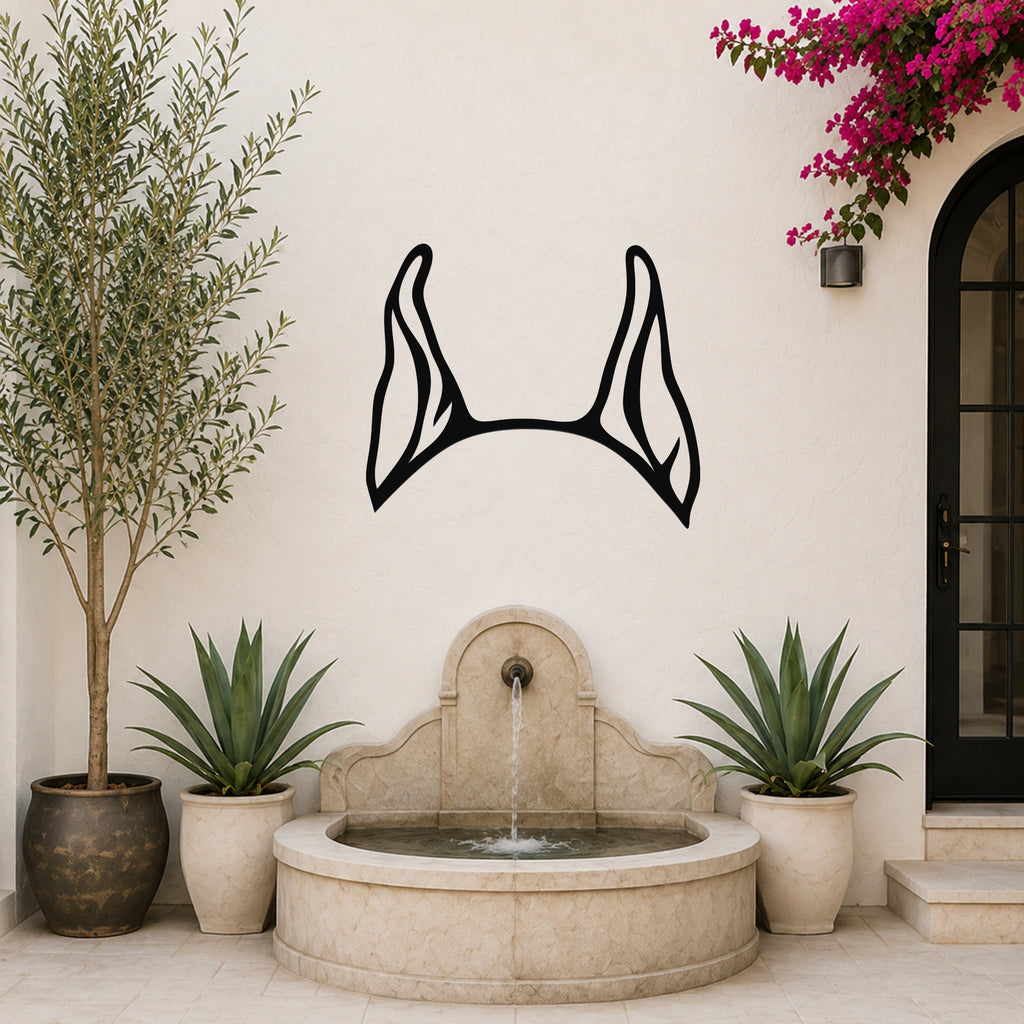 Boxer dog ear waterproof metal wall art, mockup 6