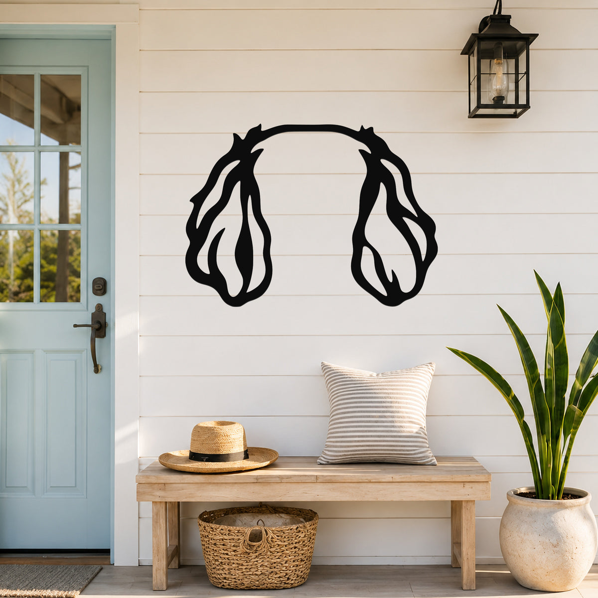 Cocker Spaniel dog ear waterproof metal wall art, mockup 6