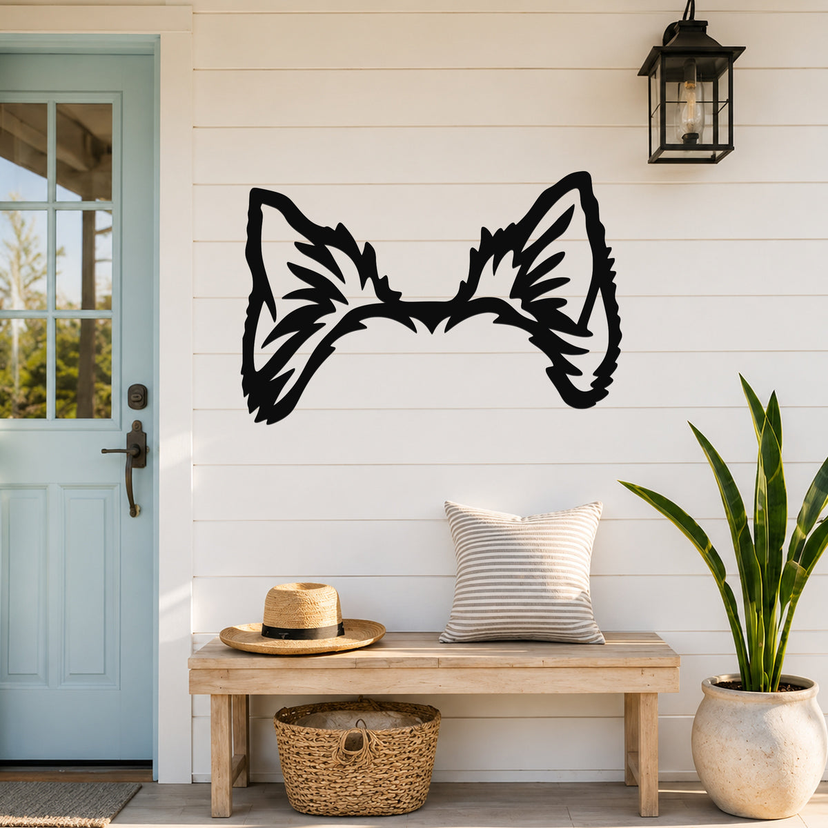 Shorkie dog ear waterproof metal wall art, mockup 6