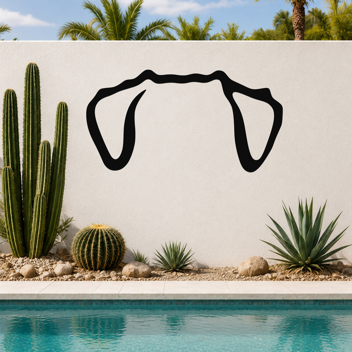 Weimaraner dog ear waterproof metal wall art, mockup 6