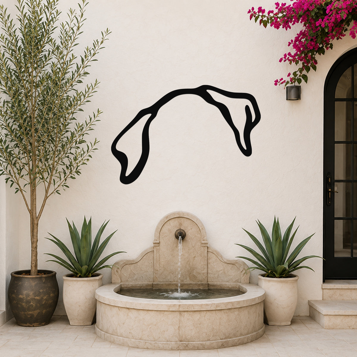 Beagle dog ear waterproof metal wall art, mockup 6