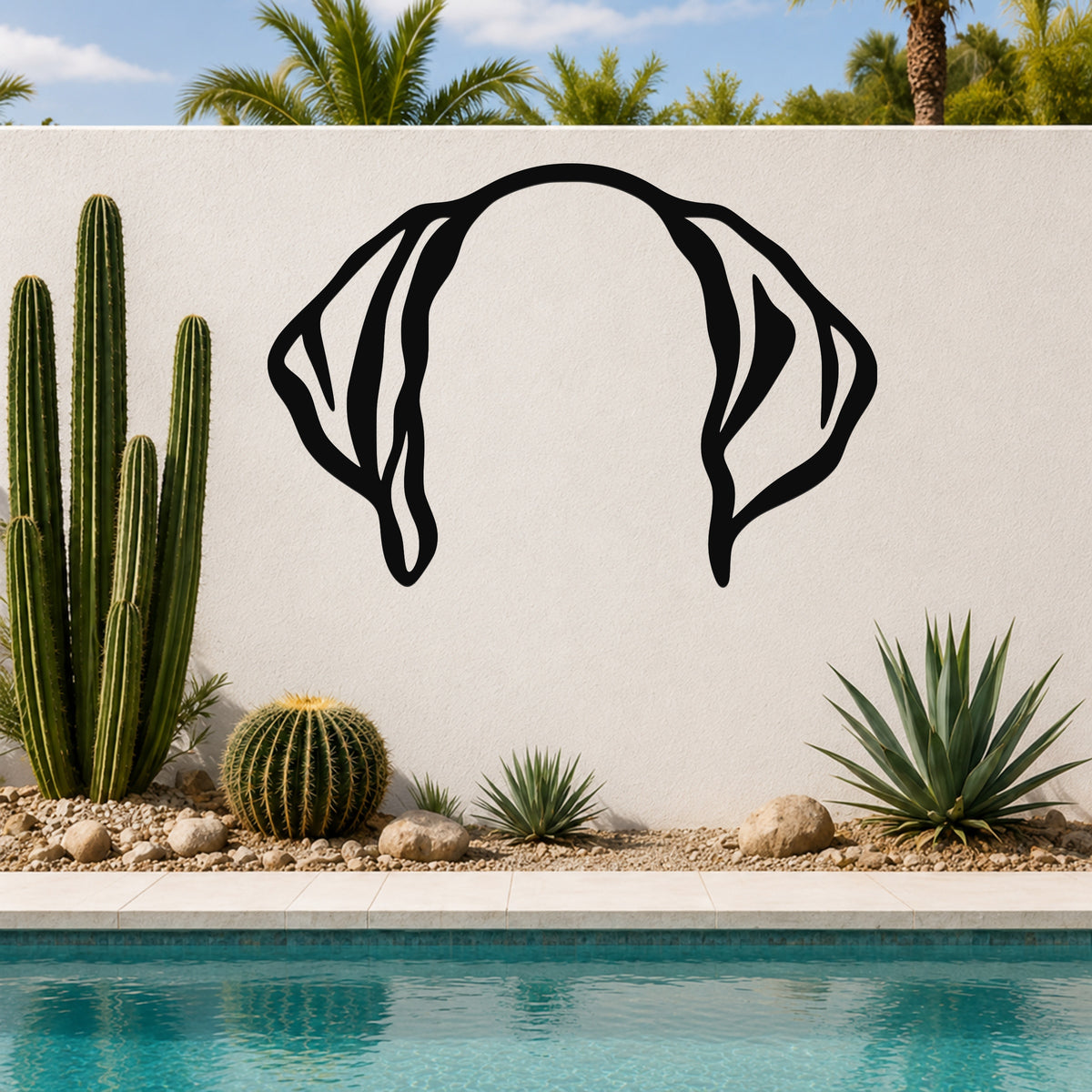 Pointer dog ear waterproof metal wall art, mockup 6