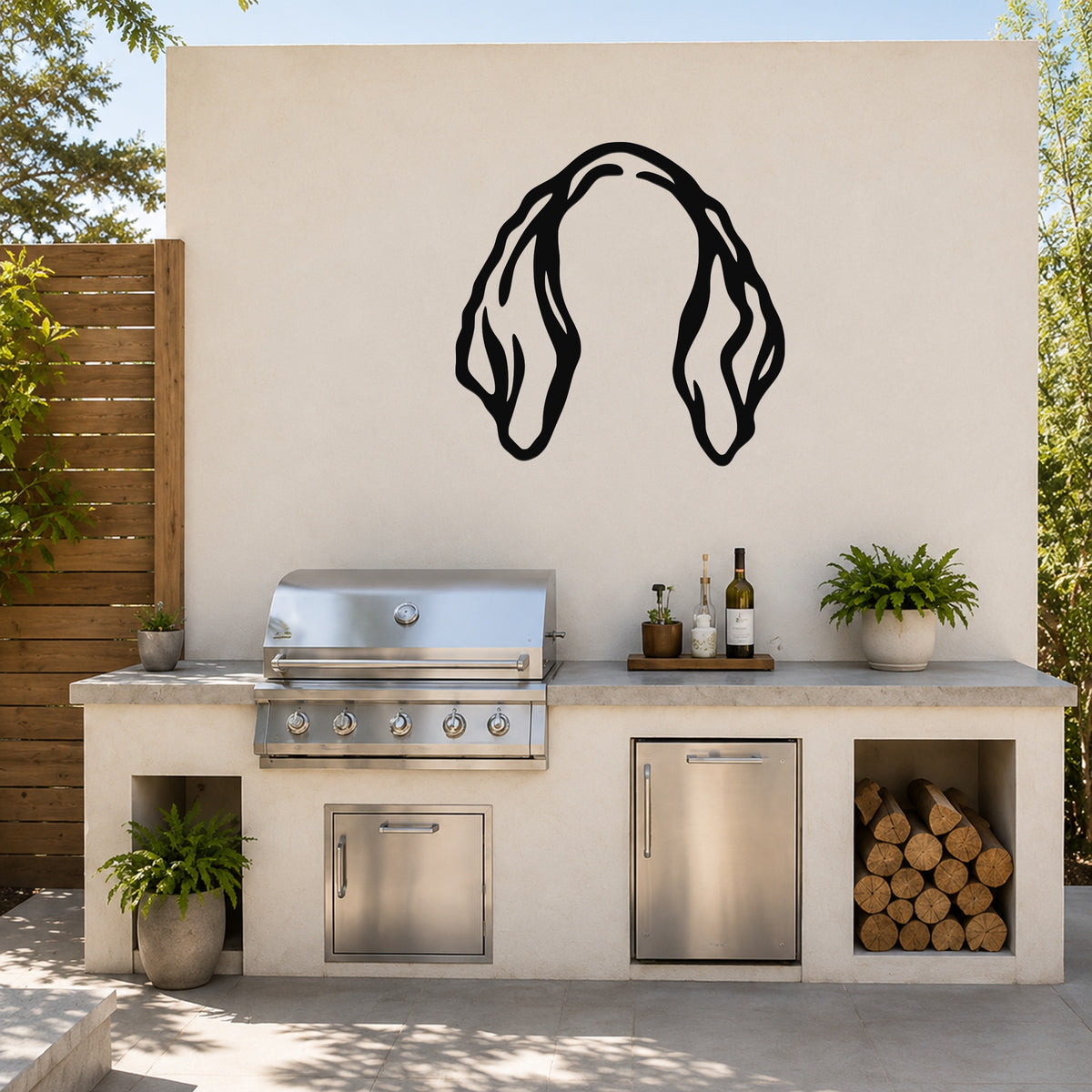 Bloodhound dog ear waterproof metal wall art, mockup 6