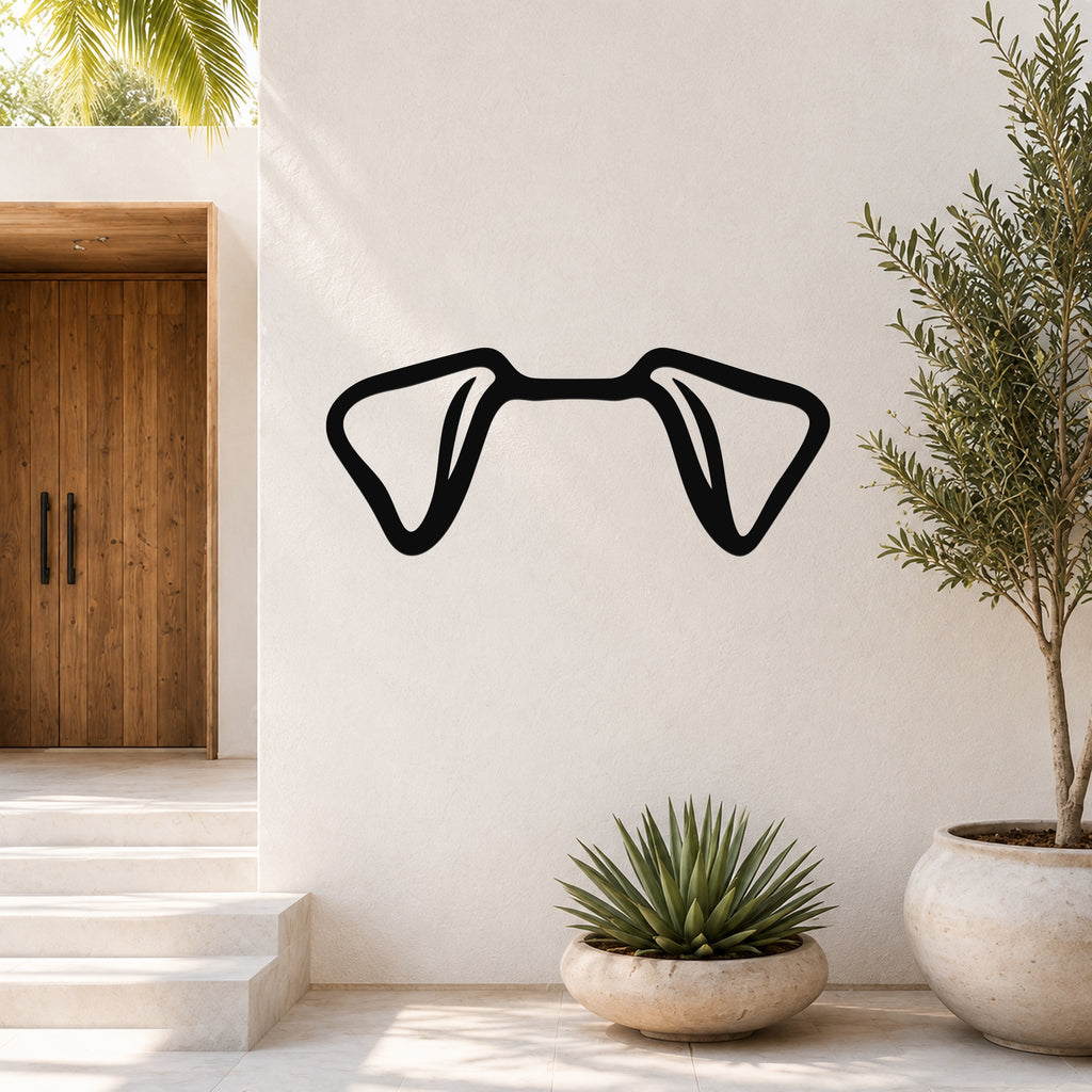 Jack Russell dog ear waterproof metal wall art, mockup 6