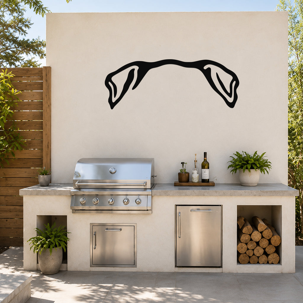 Shar Pei dog ear waterproof metal wall art, mockup 6