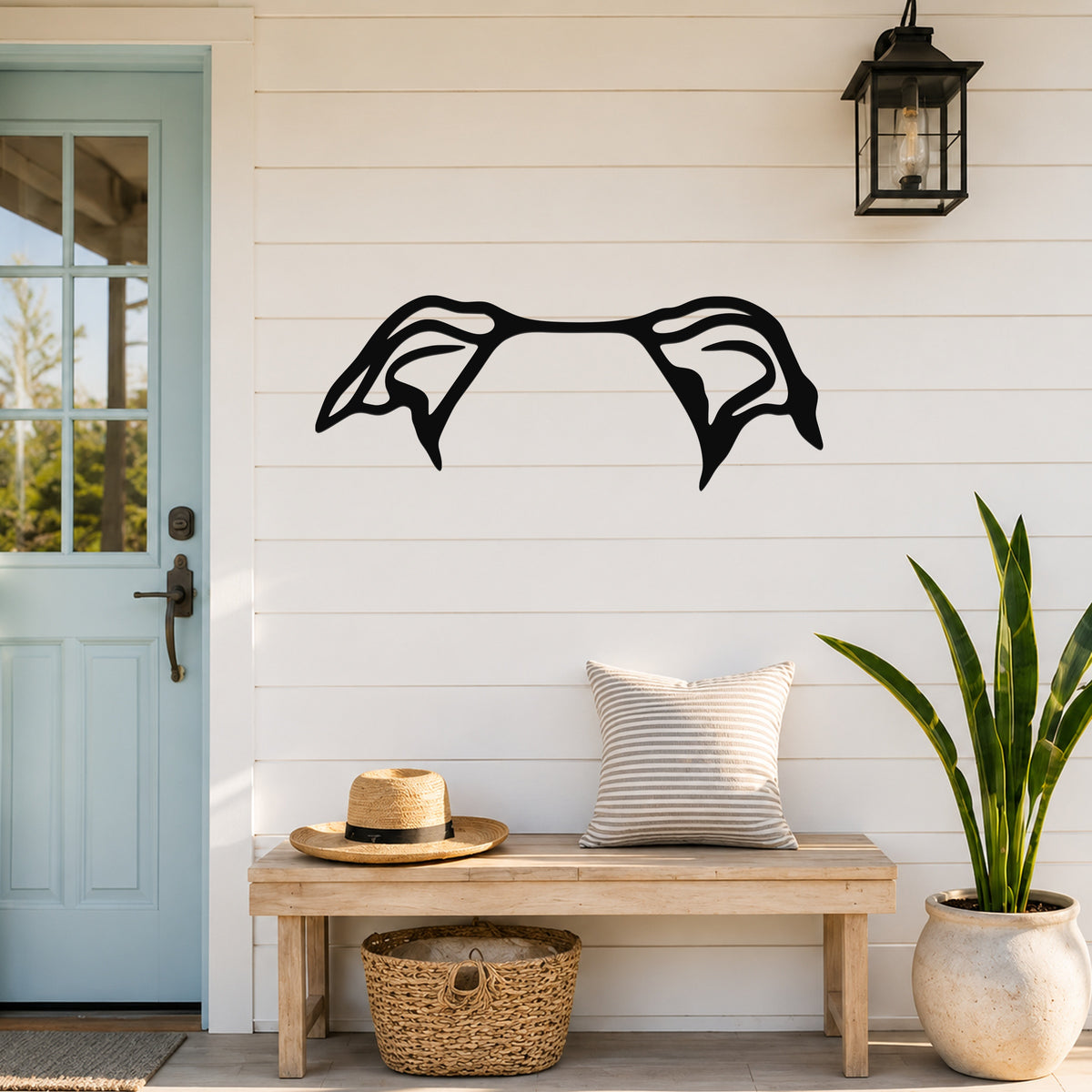 Beauceron dog ear waterproof metal wall art, mockup 6