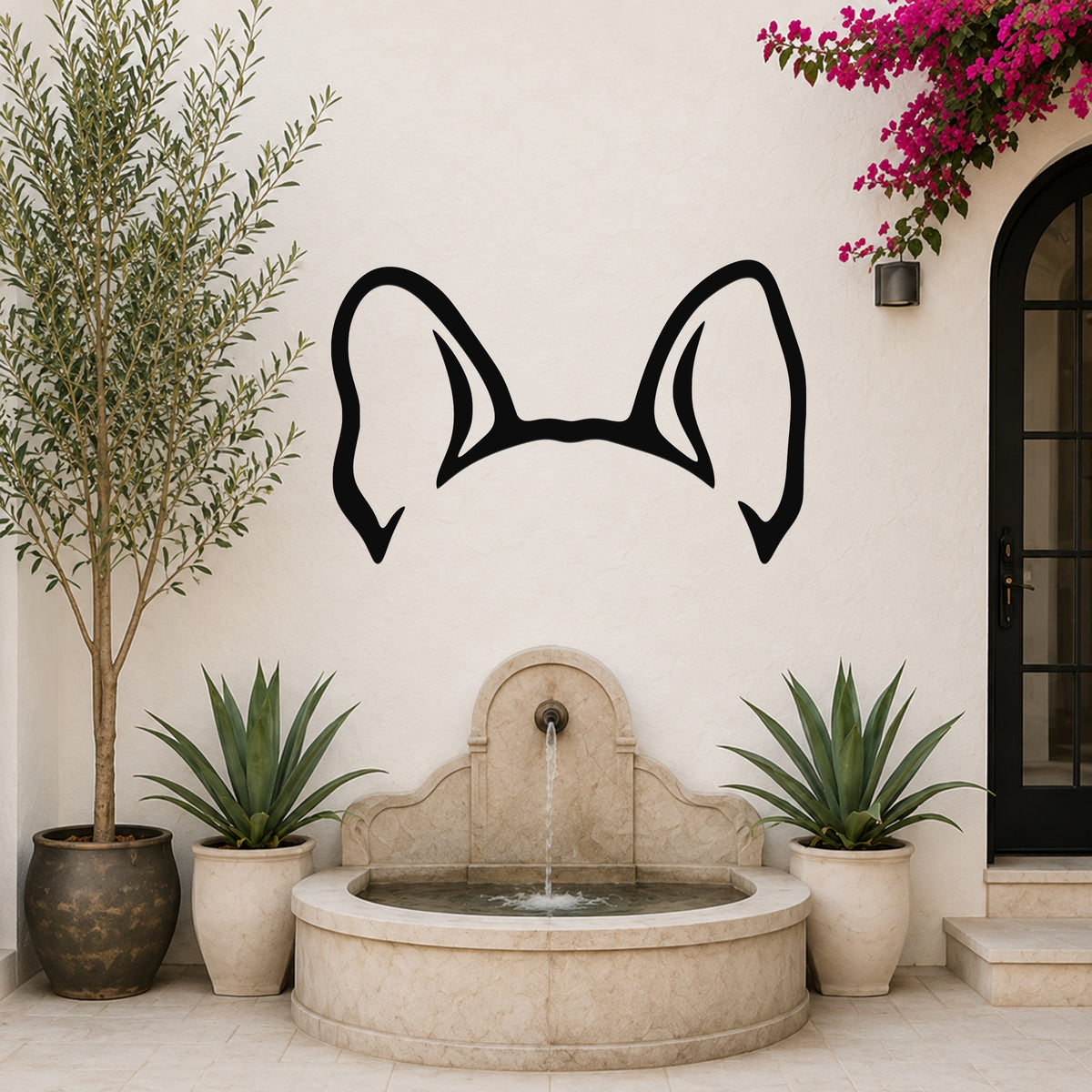 French Bulldog dog ear waterproof metal wall art, mockup 6