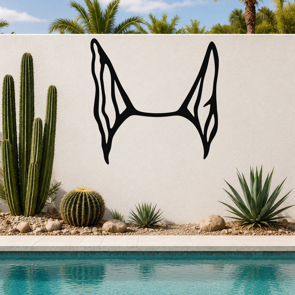Great Dane dog ear waterproof metal wall art, mockup 6