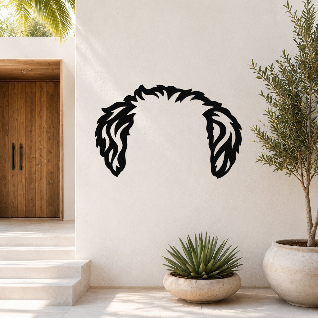 Maltipoo dog ear waterproof metal wall art, mockup 6